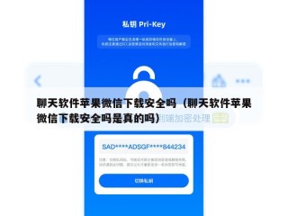 聊天软件苹果微信下载安全吗（聊天软件苹果微信下载安全吗是真的吗）
