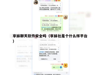 享脉聊天软件安全吗（享脉社是个什么样平台）