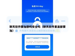 聊天软件要加群吗安全吗（聊天软件里面都要加）