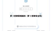 萝卜密聊荣耀国际（萝卜密聊安全吗）
