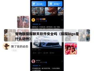 宠物版探探聊天软件安全吗（探探logo是什么动物）