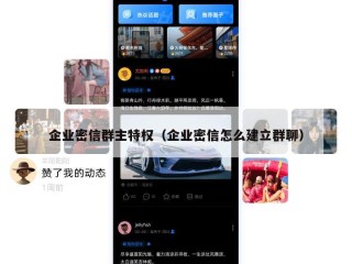 企业密信群主特权（企业密信怎么建立群聊）