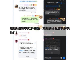 蝙蝠加密聊天软件违法（蝙蝠安全私密的聊天软件）