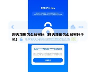 聊天加密怎么解密码（聊天加密怎么解密码手机）