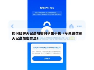 如何给聊天记录加密码苹果手机（苹果微信聊天记录加密方法）