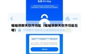 蝙蝠侠聊天软件功能（蝙蝠侠聊天软件功能在哪）
