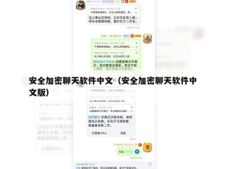 安全加密聊天软件中文（安全加密聊天软件中文版）