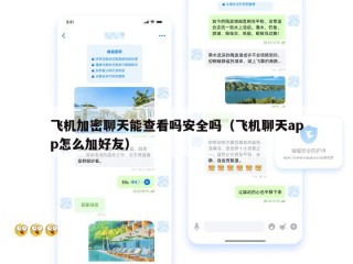 飞机加密聊天能查看吗安全吗（飞机聊天app怎么加好友）