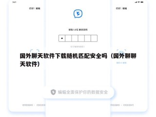 国外聊天软件下载随机匹配安全吗（国外聊聊天软件）