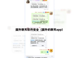 国外聊天软件安全（国外的聊天app）
