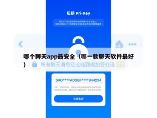 哪个聊天app最安全（哪一款聊天软件最好）