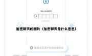 加密聊天的图片（加密聊天是什么意思）