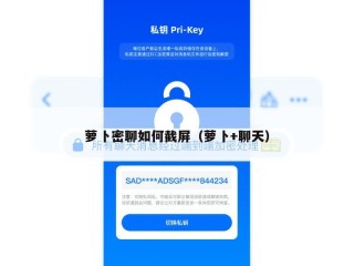 萝卜密聊如何截屏（萝卜+聊天）