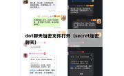 dot聊天加密文件打开（secret加密聊天）