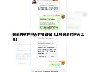 安全的软件聊天有哪些呢（比较安全的聊天工具）