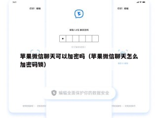 苹果微信聊天可以加密吗（苹果微信聊天怎么加密码锁）