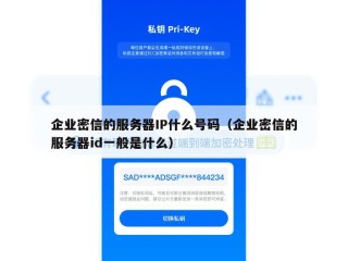 企业密信的服务器IP什么号码（企业密信的服务器id一般是什么）