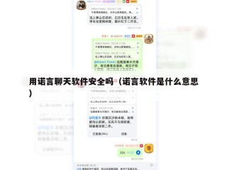 用诺言聊天软件安全吗（诺言软件是什么意思）
