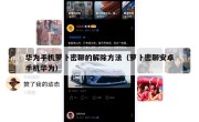 华为手机萝卜密聊的解除方法（萝卜密聊安卓手机华为）