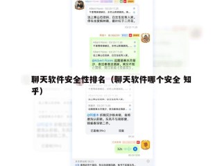 聊天软件安全性排名（聊天软件哪个安全 知乎）