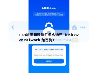 usb加密狗和软件怎么通讯（usb over network 加密狗）