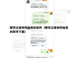 聊天记录如何加密的软件（聊天记录如何加密的软件下载）