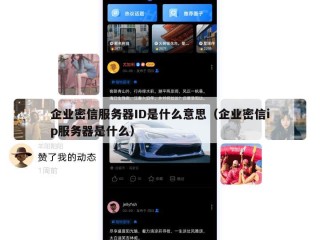 企业密信服务器ID是什么意思（企业密信ip服务器是什么）