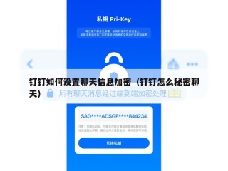 钉钉如何设置聊天信息加密（钉钉怎么秘密聊天）