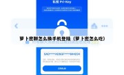 萝卜密聊怎么换手机登陆（萝卜密怎么吃）