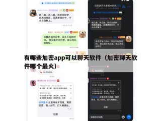 有哪些加密app可以聊天软件（加密聊天软件哪个最火）