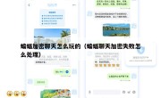 蝙蝠加密聊天怎么玩的（蝙蝠聊天加密失败怎么处理）