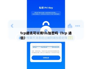 tcp通讯可以用tls加密吗（tcp 通信）