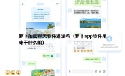 萝卜加密聊天软件违法吗（萝卜app软件用来干什么的）