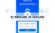 萝卜密聊怎么提现（萝卜密怎么开启）