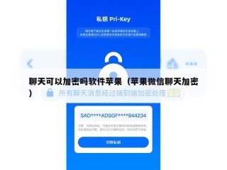 聊天可以加密吗软件苹果（苹果微信聊天加密）