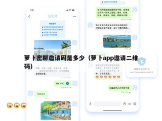 萝卜密聊邀请码是多少（萝卜app邀请二维码）
