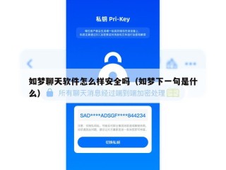 如梦聊天软件怎么样安全吗（如梦下一句是什么）