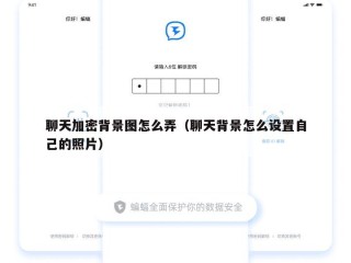 聊天加密背景图怎么弄（聊天背景怎么设置自己的照片）