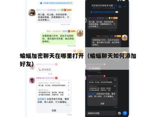 蝙蝠加密聊天在哪里打开（蝙蝠聊天如何添加好友）