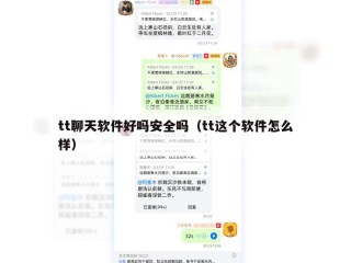 tt聊天软件好吗安全吗（tt这个软件怎么样）