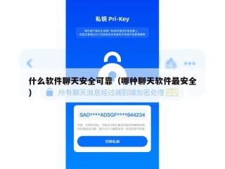 什么软件聊天安全可靠（哪种聊天软件最安全）