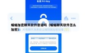 蝙蝠加密聊天软件靠谱吗（蝙蝠聊天软件怎么加密）