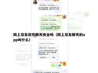 网上交友软件聊天安全吗（网上交友聊天的app叫什么）