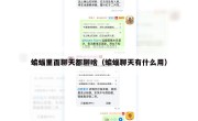 蝙蝠里面聊天都聊啥（蝙蝠聊天有什么用）