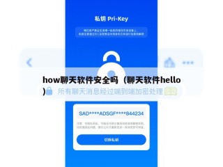 how聊天软件安全吗（聊天软件hello）