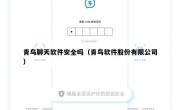 青鸟聊天软件安全吗（青鸟软件股份有限公司）