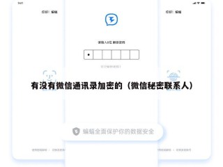 有没有微信通讯录加密的（微信秘密联系人）