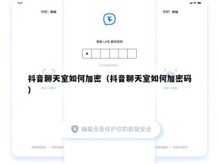 抖音聊天室如何加密（抖音聊天室如何加密码）