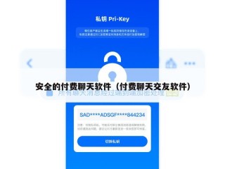 安全的付费聊天软件（付费聊天交友软件）