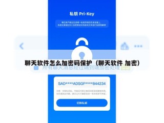 聊天软件怎么加密码保护（聊天软件 加密）